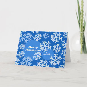 Cartes Pour Fêtes Annuelles Christmas for Godfather, Abstract Snowflake design
