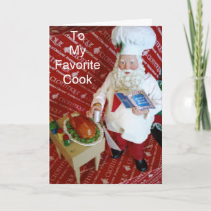 CARTES POUR FÊTES ANNUELLES CHRISTMAS FOR MY FAV COOK / DISH