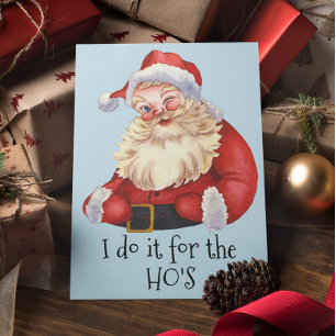 Cartes Pour Fêtes Annuelles Christmas Funny Père Noël Faites-le pour Hos Holid