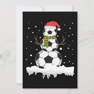 Cartes Pour Fêtes Annuelles Christmas Funny Soccer Ball Snowman Xmas Sport