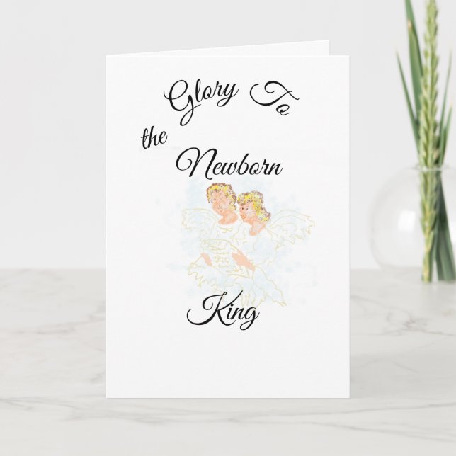 Cartes Pour Fêtes Annuelles Christmas G Card : Glory To The Newborn King (Devant)