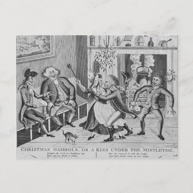 Cartes Pour Fêtes Annuelles Christmas Gambols, or a Kiss Under the (Devant)