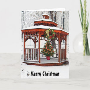 Cartes Pour Fêtes Annuelles Christmas Gazebo Card, Merry Christmas
