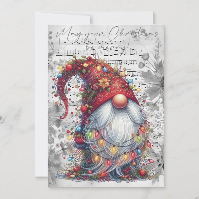 Cartes Pour Fêtes Annuelles Christmas Gnome (Devant)