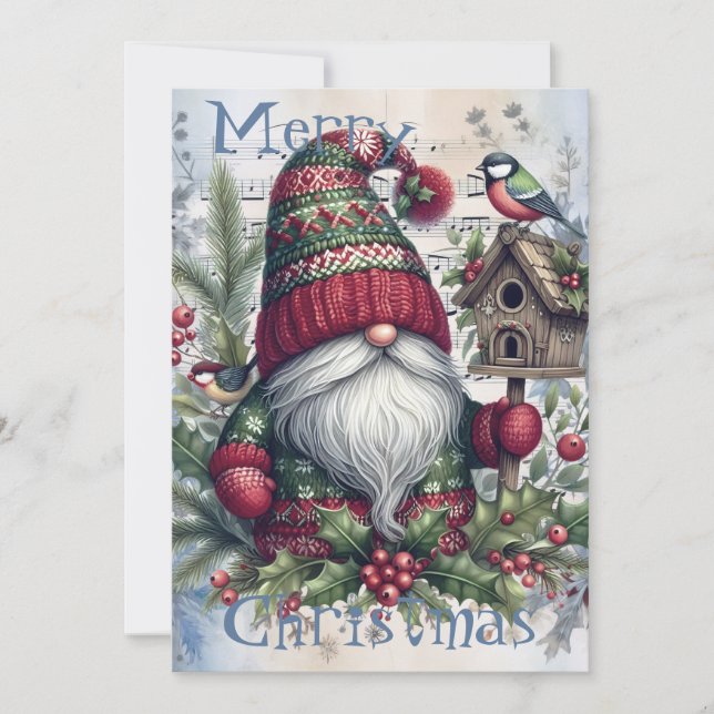 Cartes Pour Fêtes Annuelles Christmas Gnome (Devant)