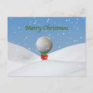 Cartes Pour Fêtes Annuelles Christmas, Golf Ball dans le Snow