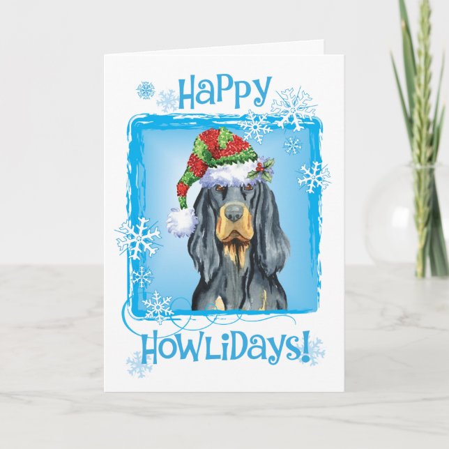 Cartes Pour Fêtes Annuelles Christmas Gordon Setter (Devant)