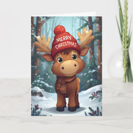 Cartes Pour Fêtes Annuelles Christmas Greeting Moose