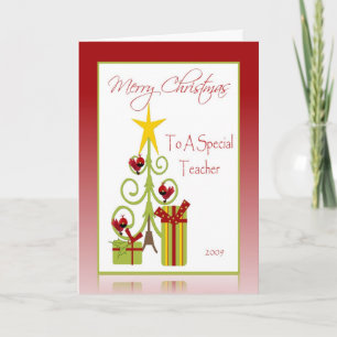 Cartes Pour Fêtes Annuelles Christmas Holiday Card for Teacher