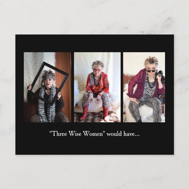 Cartes Pour Fêtes Annuelles Christmas holiday humor with 3 wise women (Devant)