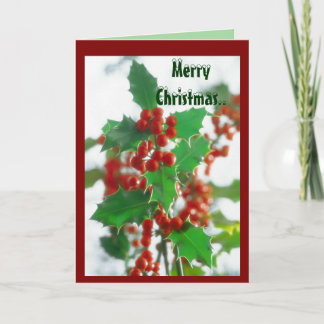 Cartes Pour Fêtes Annuelles Christmas Holly Berry