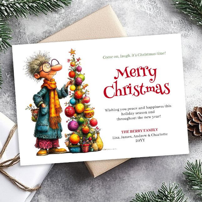Cartes Pour Fêtes Annuelles Christmas Humor Woman Custom Greeting Download (Christmas Humor Woman Custom Greeting Download)