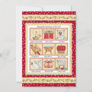 Cartes Pour Fêtes Annuelles Christmas... In Jesus Name... Flat Card!