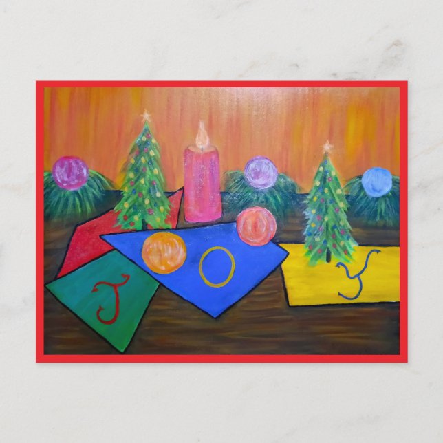 Cartes Pour Fêtes Annuelles Christmas Joy Postcard (Devant)