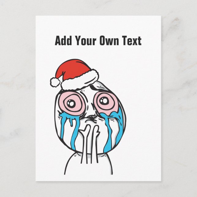 Cartes Pour Fêtes Annuelles Christmas Le Me Mèmes PinkEye texte personnalisé M (Devant)
