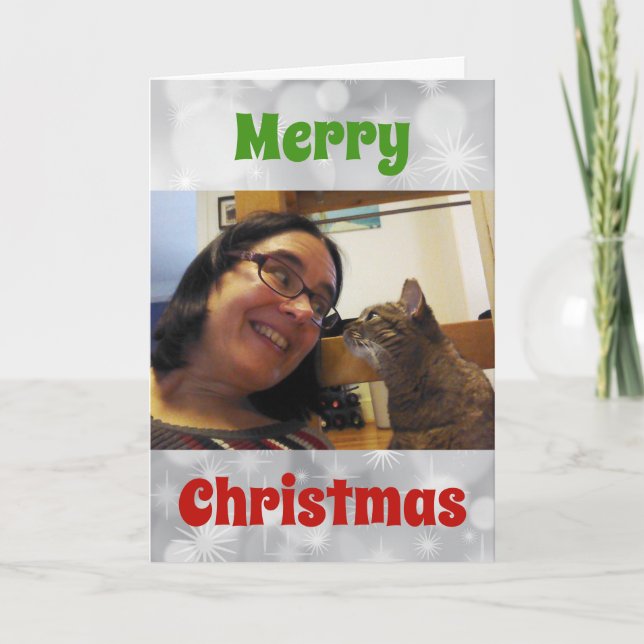 Cartes Pour Fêtes Annuelles Christmas Love Chien Chat Animal de compagnie Papa (Devant)