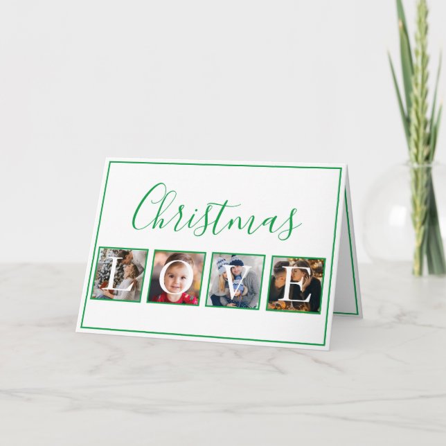 Cartes Pour Fêtes Annuelles Christmas Love Photo Holiday Script Christmas Card (Devant)