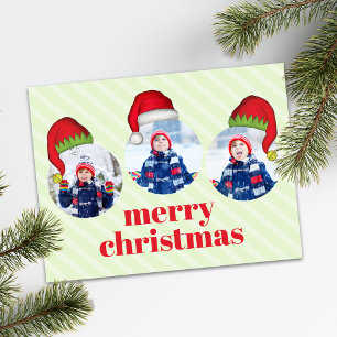 Cartes Pour Fêtes Annuelles Christmas mignon Père Noël Elf Funny Whimsical 4 P