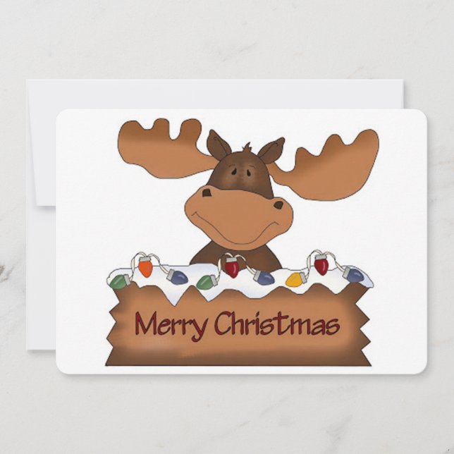 Cartes Pour Fêtes Annuelles Christmas Moose (Devant)