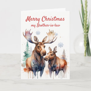 Cartes Pour Fêtes Annuelles Christmas Moose-t Fun Moose Brother-in-law