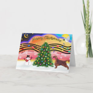Cartes Pour Fêtes Annuelles Christmas Music 2 - Irish Setter
