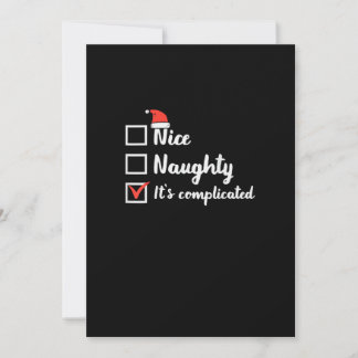 Cartes Pour Fêtes Annuelles Christmas Nice Naughty Its Complicated