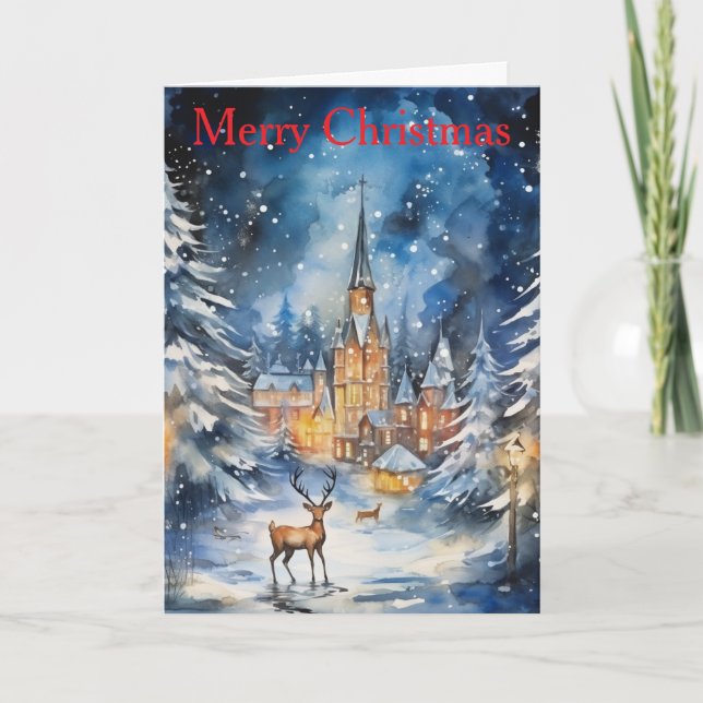 Cartes Pour Fêtes Annuelles Christmas Night (Devant)