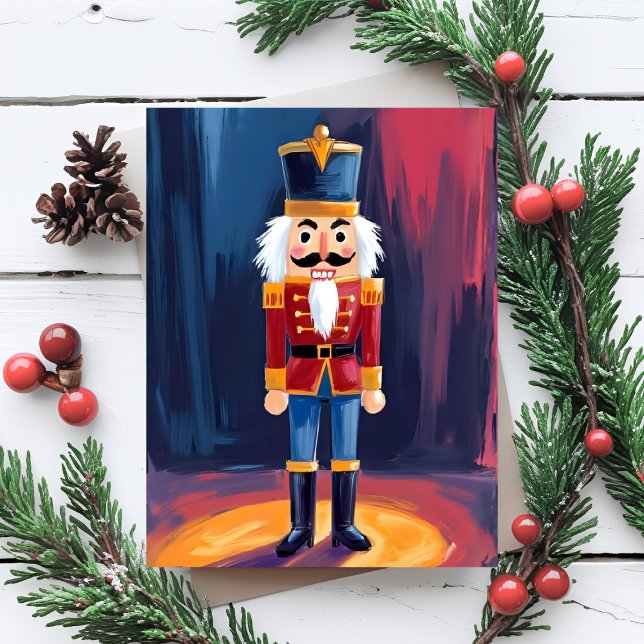 Cartes Pour Fêtes Annuelles Christmas Nutcracker | Merry Christmas Watercolor (Créateur téléchargé)