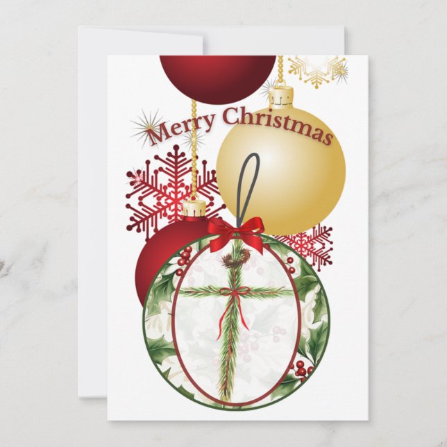 Cartes Pour Fêtes Annuelles Christmas Ornament Card (Devant)