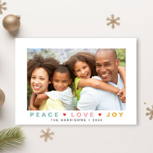 Cartes Pour Fêtes Annuelles Christmas Peace Love Jove Photo