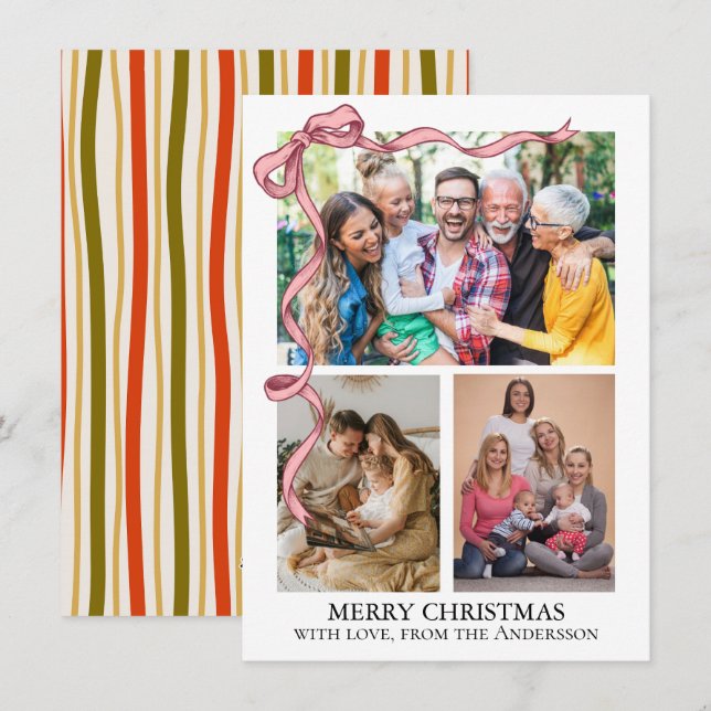 Cartes Pour Fêtes Annuelles  Christmas Photo (Devant / Derrière)