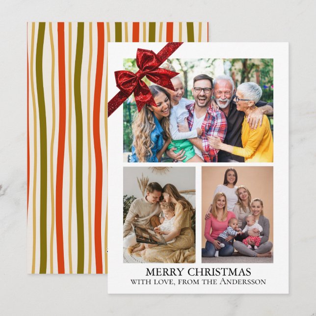 Cartes Pour Fêtes Annuelles  Christmas Photo (Devant / Derrière)