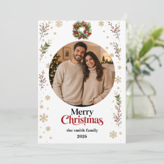 Cartes Pour Fêtes Annuelles Christmas Photo Card | Merry Christmas