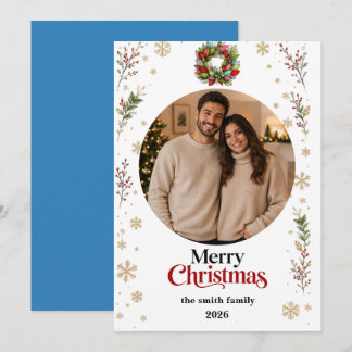 Cartes Pour Fêtes Annuelles Christmas Photo Card | Merry Christmas