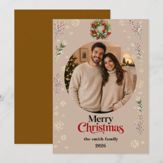 Cartes Pour Fêtes Annuelles Christmas Photo Card | Merry Christmas