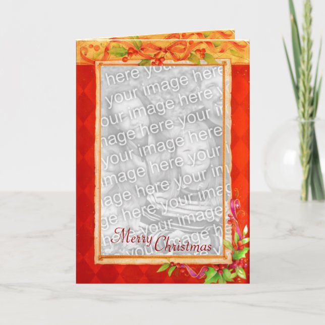 Cartes Pour Fêtes Annuelles Christmas Photo Frame Card (Devant)