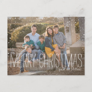 Cartes Pour Fêtes Annuelles Christmas Photo Postcard, full photo, snow