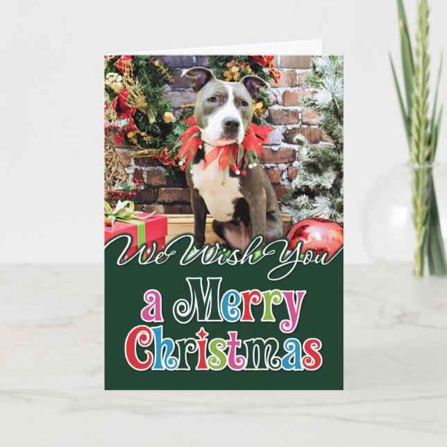 Cartes Pour Fêtes Annuelles Christmas - Pitbull - Charm (Devant)