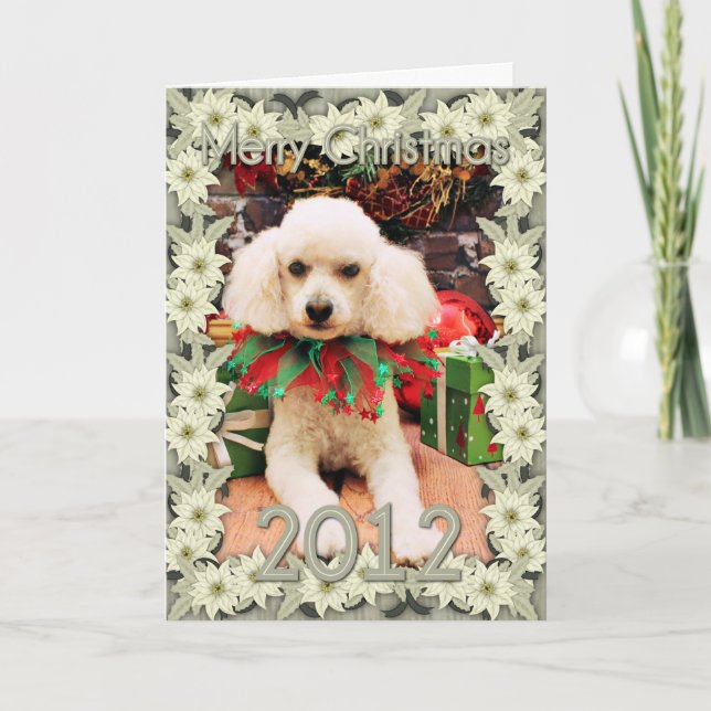 Cartes Pour Fêtes Annuelles Christmas - Poodle - Riley (Devant)