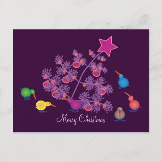 Cartes Pour Fêtes Annuelles Christmas Postcards : Kiwi birds
