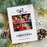 Cartes Pour Fêtes Annuelles Christmas Present 3 Photo Collage personnalisé<br><div class="desc">Ces belles cartes de voeux de vacances sont entièrement personnalisables. Ajoutez votre propre photo et message pour un design unique.</div>