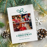 Cartes Pour Fêtes Annuelles Christmas Present 3 Photo Collage personnalisé<br><div class="desc">Ces belles cartes de voeux de vacances sont entièrement personnalisables. Ajoutez votre propre photo et message pour un design unique.</div>