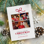 Cartes Pour Fêtes Annuelles Christmas Present 3 Photo Collage personnalisé<br><div class="desc">Ces belles cartes de voeux de vacances sont entièrement personnalisables. Ajoutez votre propre photo et message pour un design unique.</div>