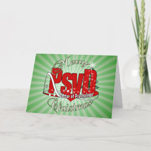 Cartes Pour Fêtes Annuelles CHRISTMAS PsyD Docteur en Psychologie