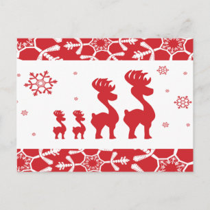 Cartes Pour Fêtes Annuelles Christmas Reindeer Family