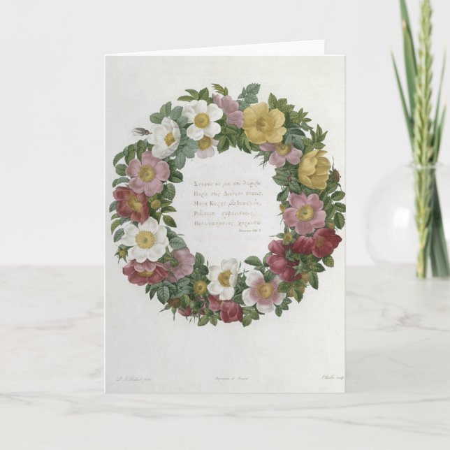 Cartes Pour Fêtes Annuelles Christmas Roses (Devant)