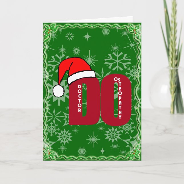 CARTES POUR FÊTES ANNUELLES CHRISTMAS SANTA DO - DOCTOR OF OSTEOPATHY (Devant)
