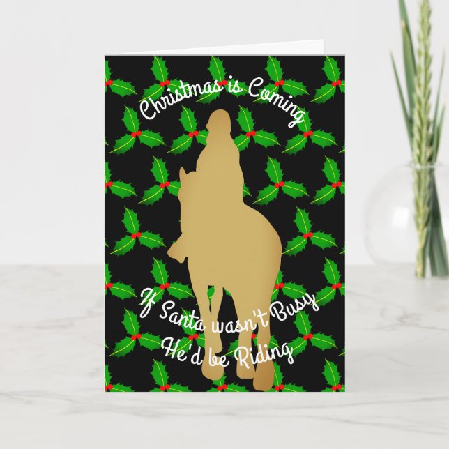 Cartes Pour Fêtes Annuelles Christmas Santa Would be Riding (Devant)