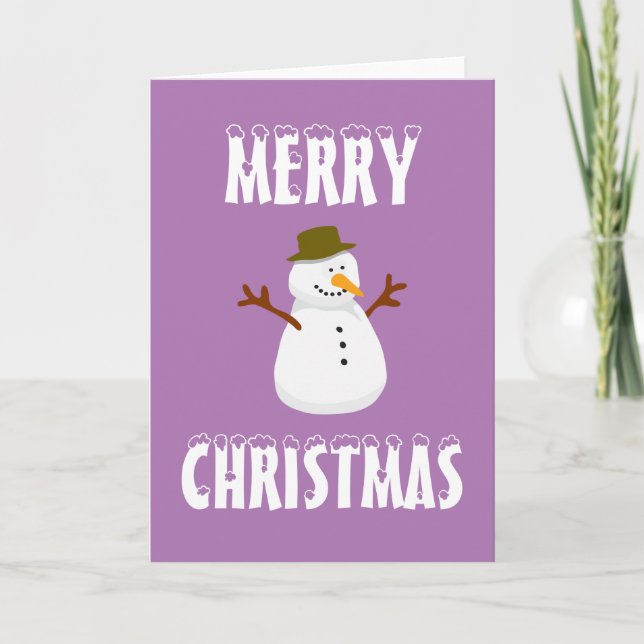Cartes Pour Fêtes Annuelles Christmas Snowman (Devant)