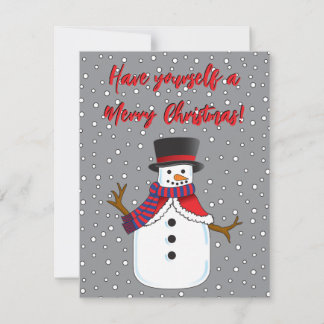 Cartes Pour Fêtes Annuelles Christmas Snowman